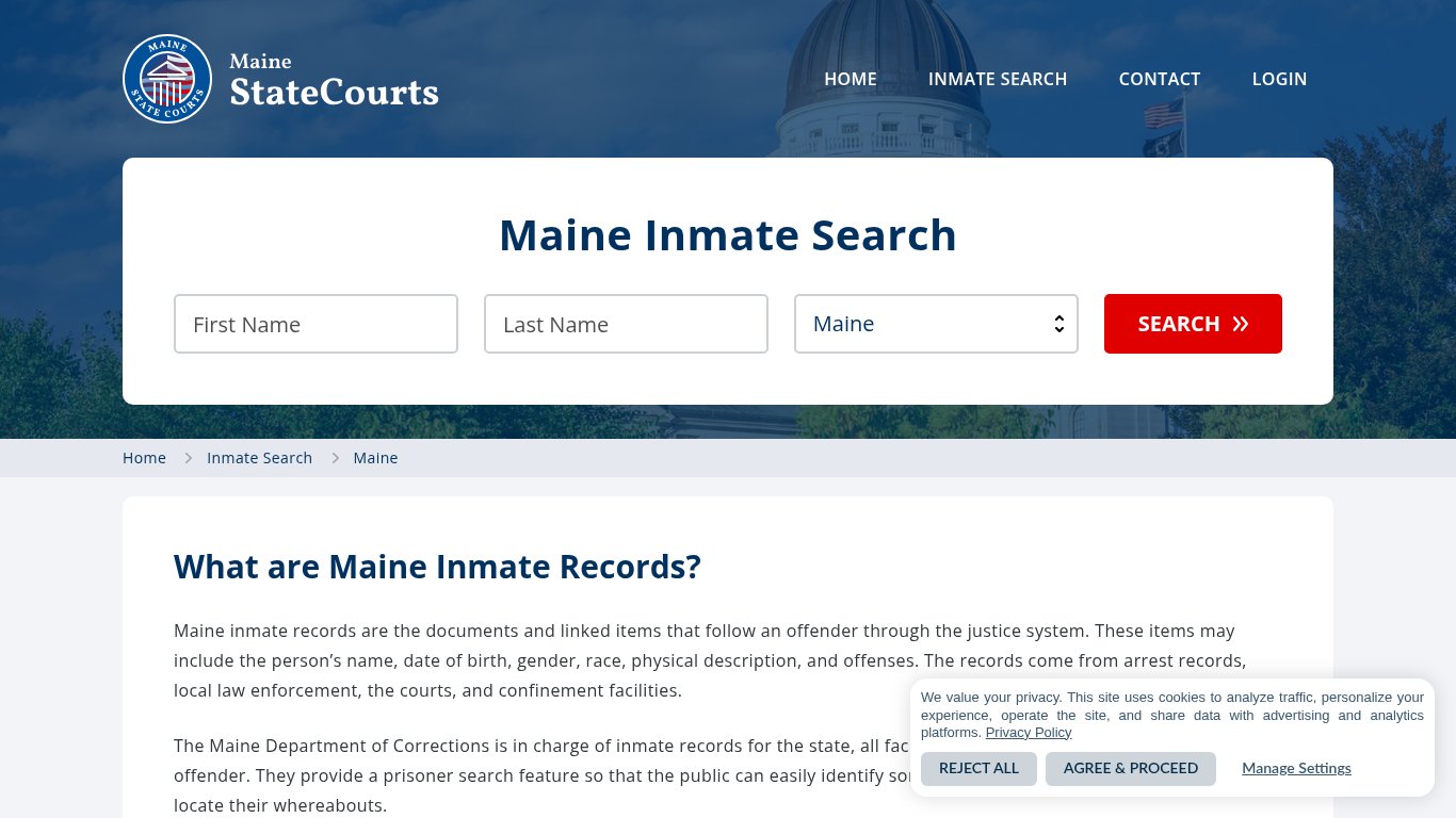 Maine Inmate Search, Prison and Jail Information - StateCourts